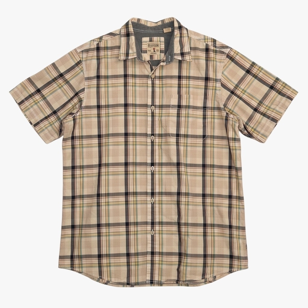 Pendleton Beige and Black Plaid Casual Shirt
